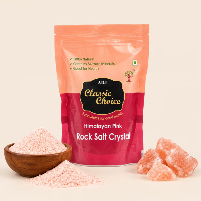 Himalayan Pink Rock Salt Crystal Pouch